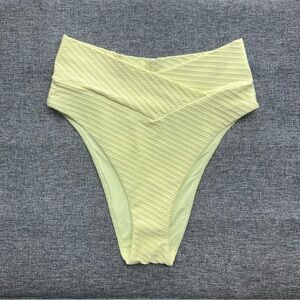 NWT Aerie Jacquard Crossover High Waisted High Cut Cheeky Bikini